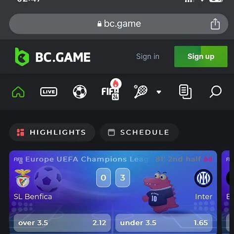 BC.Game App Interface